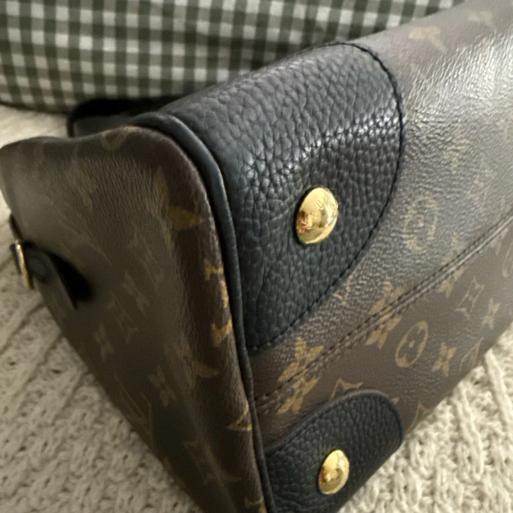 Louis Vuitton Brown and Black Monogram Satchel